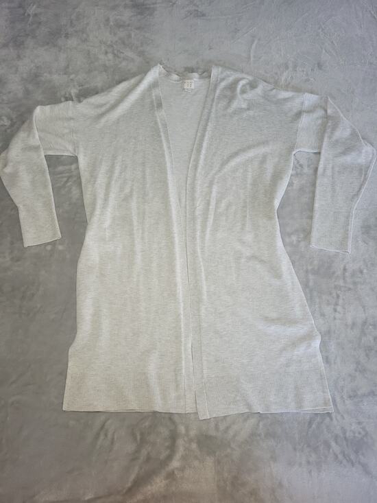 A New Day Sweaters - Womens Open Front Cardigan Sweater Size L Belted Back Minimalist Chic 3/4 Sleeve